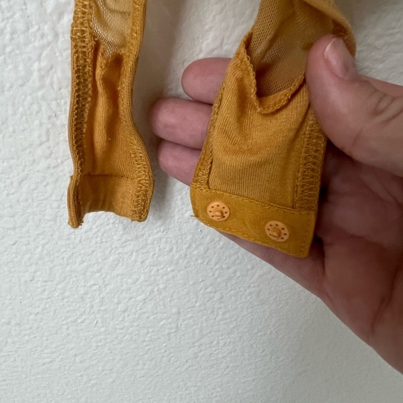 Intimately Free People All Tucks Printed Bodysuit Size Small Boho Tassel Top - Picture 7 of 7